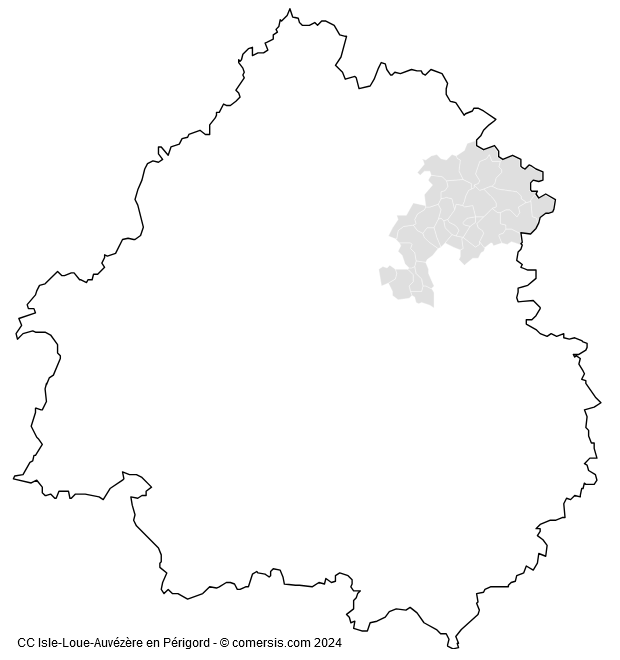 Communauté de Communes Isle-Loue-Auvézère en Périgord cartographie