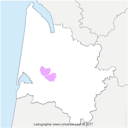 Communauté de Communes Jalle-Eau-Bourde cartographie