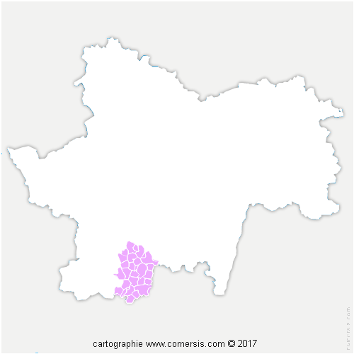 Communauté de Communes La Clayette Chauffailles en Brionnais cartographie