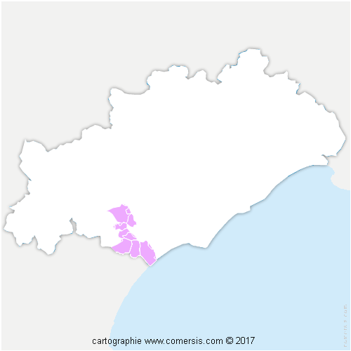 Communauté de Communes la Domitienne cartographie