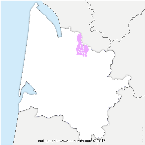 Communauté de Communes Latitude Nord Gironde cartographie