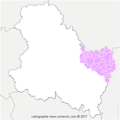 Communauté de Communes Le Tonnerrois en Bourgogne cartographie