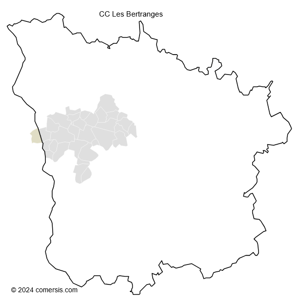 Communauté de Communes Les Bertranges cartographie