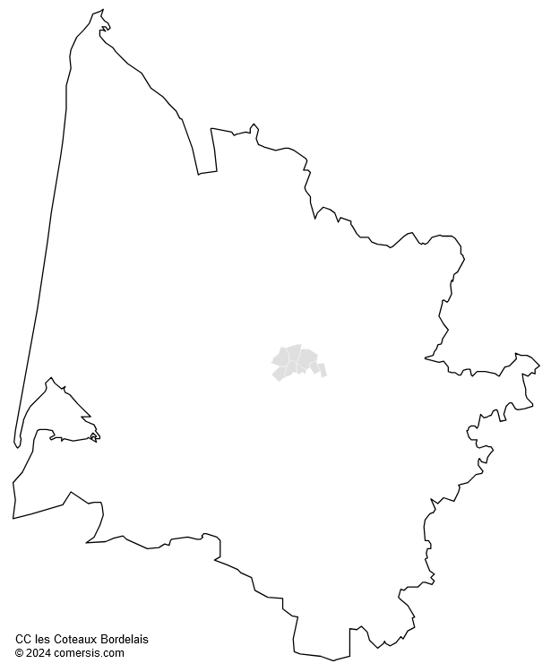 Communauté de Communes les Coteaux Bordelais cartographie