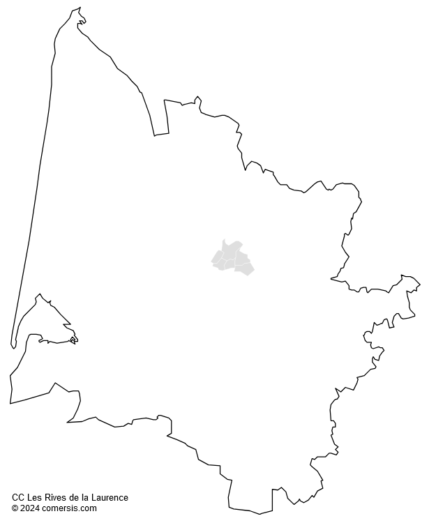 Communauté de Communes Les Rives de la Laurence cartographie