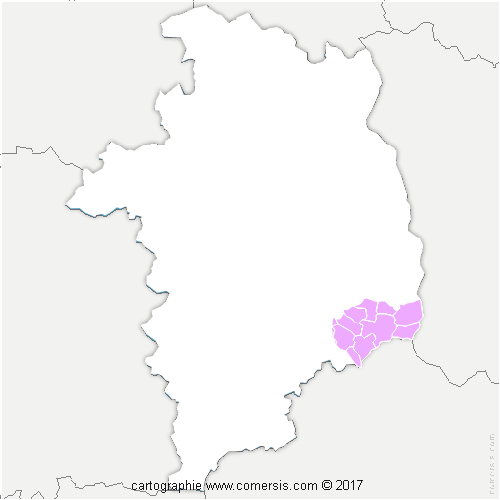 Communauté de Communes les Trois Provinces cartographie