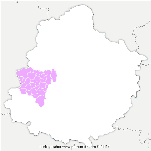 Communauté de Communes Loué - Brûlon - Noyen cartographie