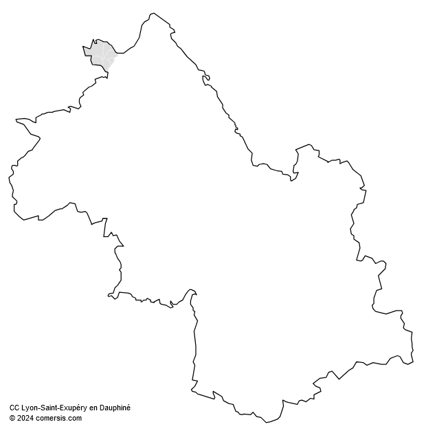 Communauté de Communes Lyon-Saint-Exupéry en Dauphiné cartographie