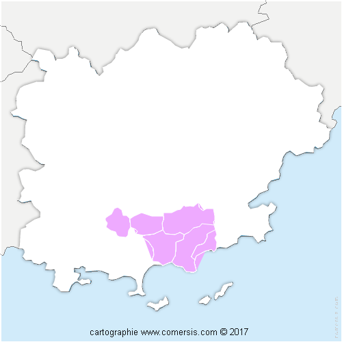 Communauté de Communes Méditerranée Porte des Maures cartographie
