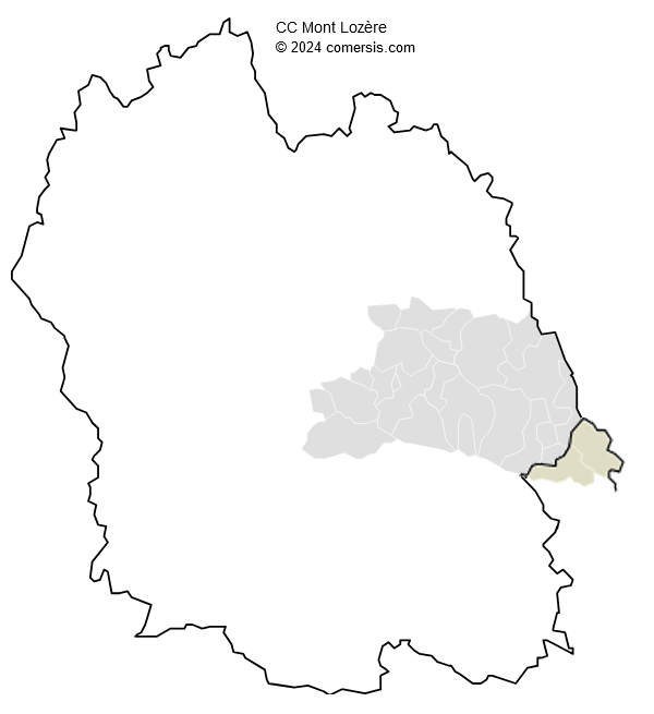 Communauté de Communes Mont Lozère cartographie