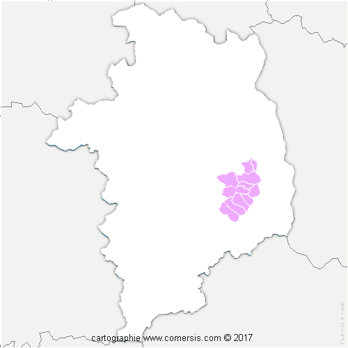 Communauté de Communes Pays de Nérondes cartographie