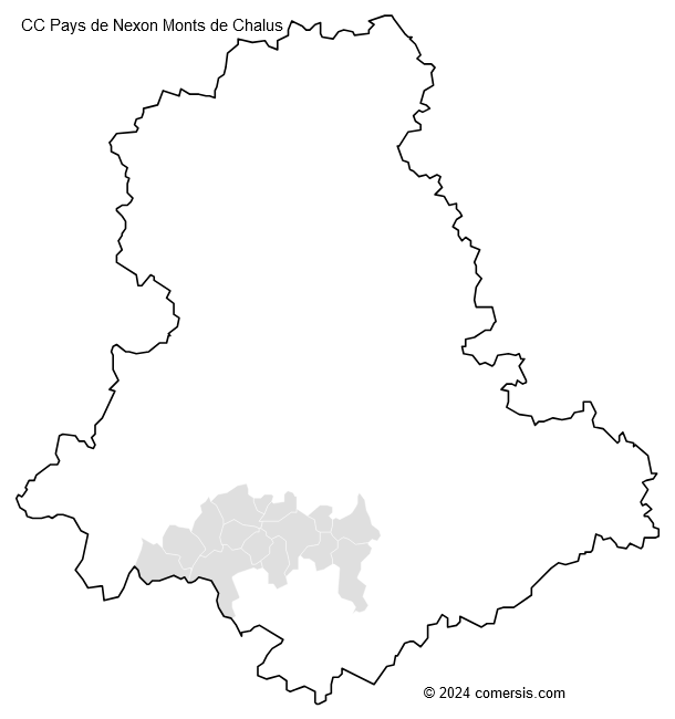 Communauté de Communes Pays de Nexon Monts de Chalus cartographie