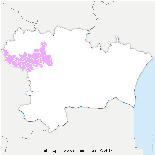 Communauté de Communes Piège Lauragais Malepère cartographie