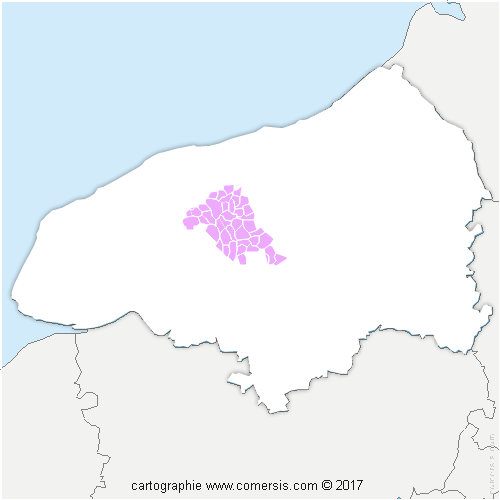 Communauté de Communes Plateau de Caux-Doudeville-Yerville cartographie
