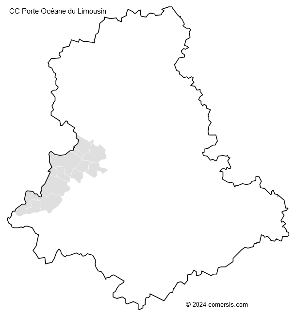 Communauté de Communes Porte Océane du Limousin cartographie