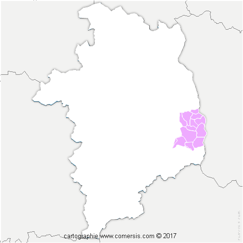 Communauté de Communes Portes du Berry entre Loire et Val d'Aubois cartographie