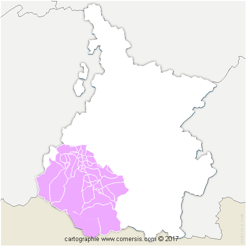 Communauté de Communes Pyrénées Vallées des Gaves cartographie