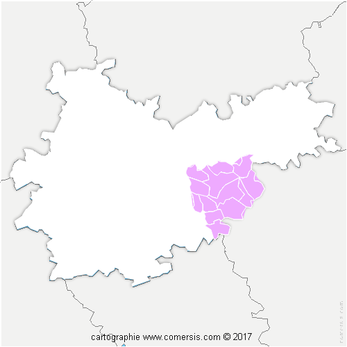 Communauté de Communes Quercy Vert-Aveyron cartographie