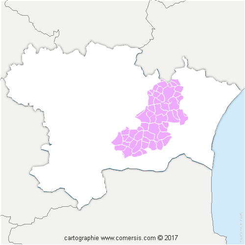 Région Lézignanaise, Corbières et Minervois cartographie