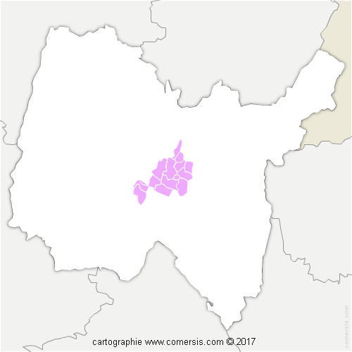Communauté de Communes Rives de l'Ain - Pays du Cerdon cartographie