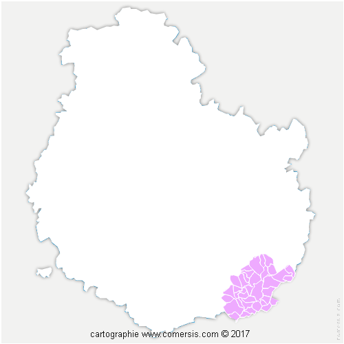 Communauté de Communes Rives de Saône cartographie