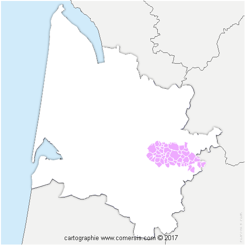 Communauté de Communes rurales de l'Entre-Deux-Mers cartographie