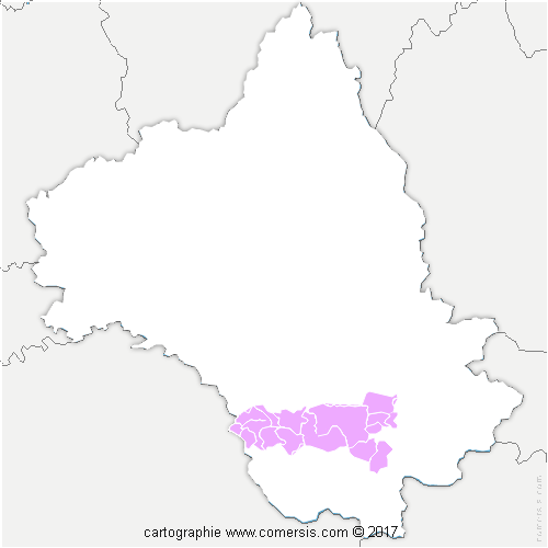 Communauté de Communes Saint Affricain, Roquefort, Sept Vallons cartographie