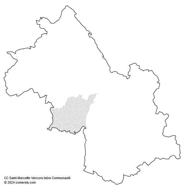 Communauté de Communes Saint-Marcellin Vercors Isère Communauté cartographie