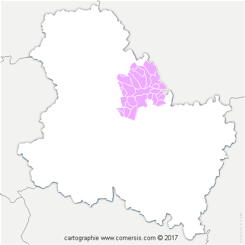 Communauté de Communes Serein et Armance cartographie