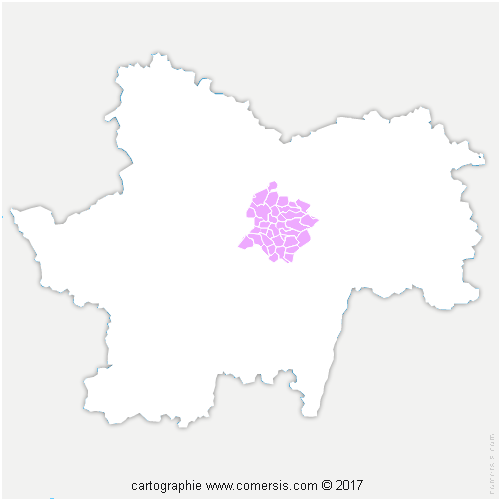 Communauté de Communes  Sud Côte Chalonnaise cartographie