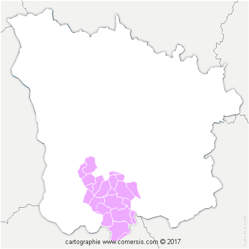 Communauté de Communes Sud Nivernais cartographie