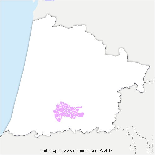 Communauté de Communes Terres de Chalosse cartographie