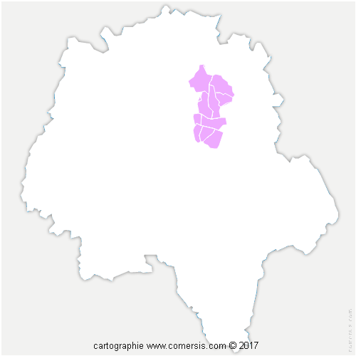 Communauté de Communes Touraine-Est Vallées cartographie