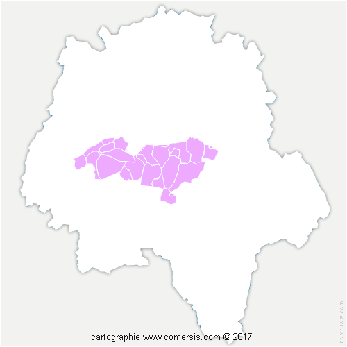 Communauté de Communes Touraine Vallée de l'Indre cartographie