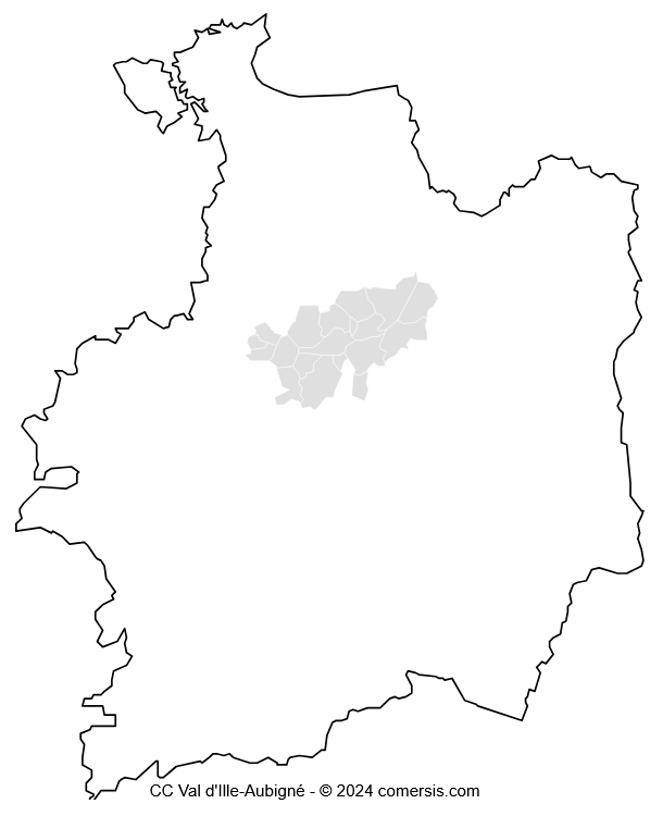 Communauté de Communes Val d'Ille-Aubigné cartographie