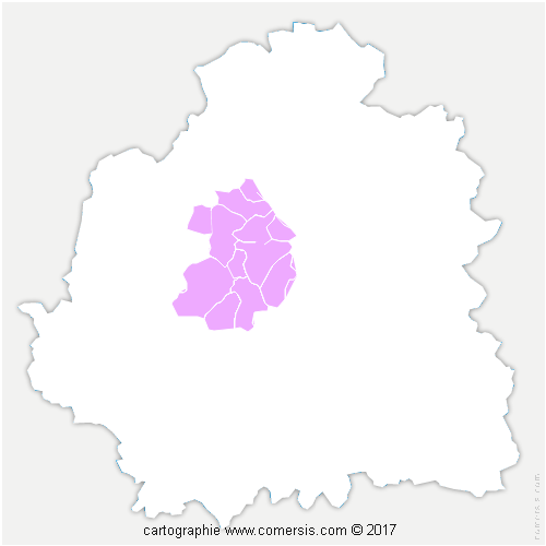 Communauté de Communes Val de l'Indre - Brenne cartographie