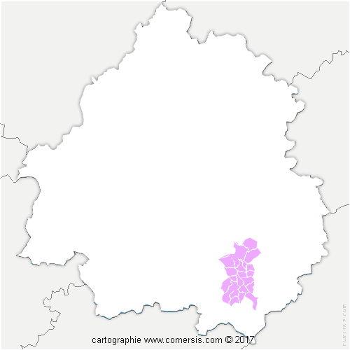Communauté de Communes Vallée de la Dordogne et Forêt Bessède cartographie