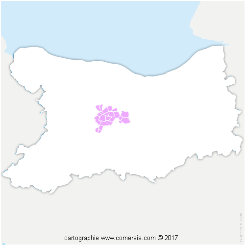 Communauté de Communes Vallées de l'Orne et de l'Odon cartographie