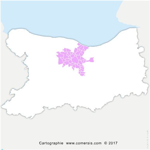 Communauté Urbaine Caen la Mer cartographie