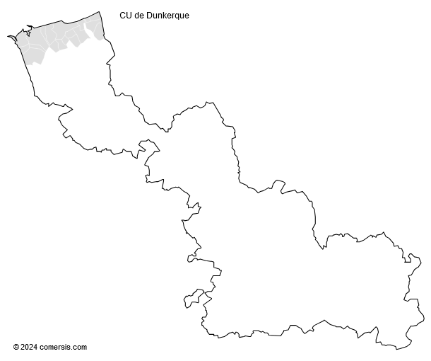 Communauté Urbaine de Dunkerque cartographie