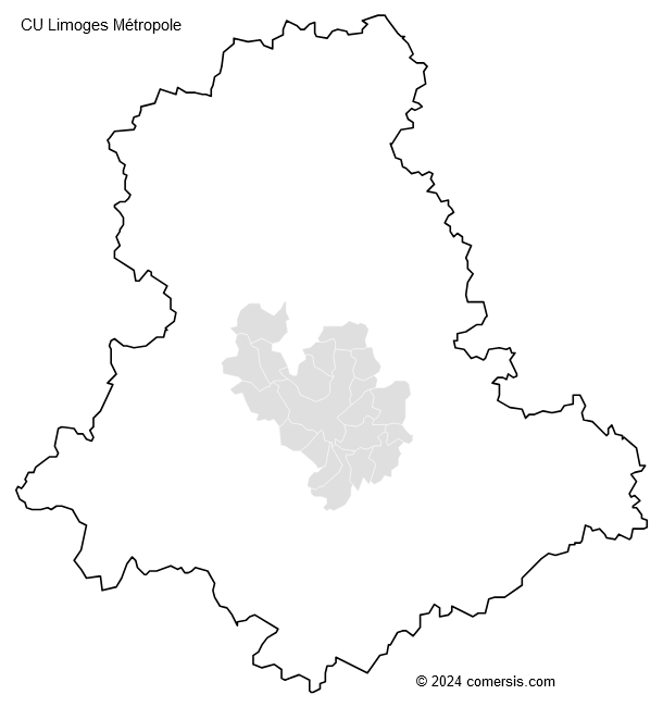 Communauté Urbaine Limoges Métropole cartographie