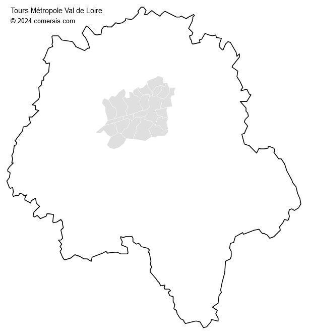 Tours Métropole Val de Loire cartographie