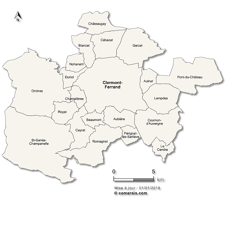 Clermont Auvergne Métropole cartographie